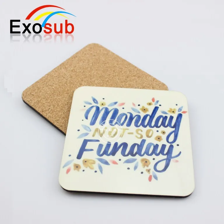 

China factory supply square sublimation blanks MDF coasters, Blank