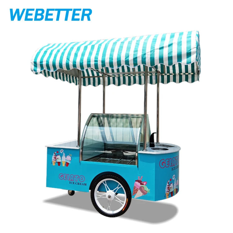 Cheap Price Beach Mobile Mini Umbrella Popsicle Soft Serve Ice Cream
