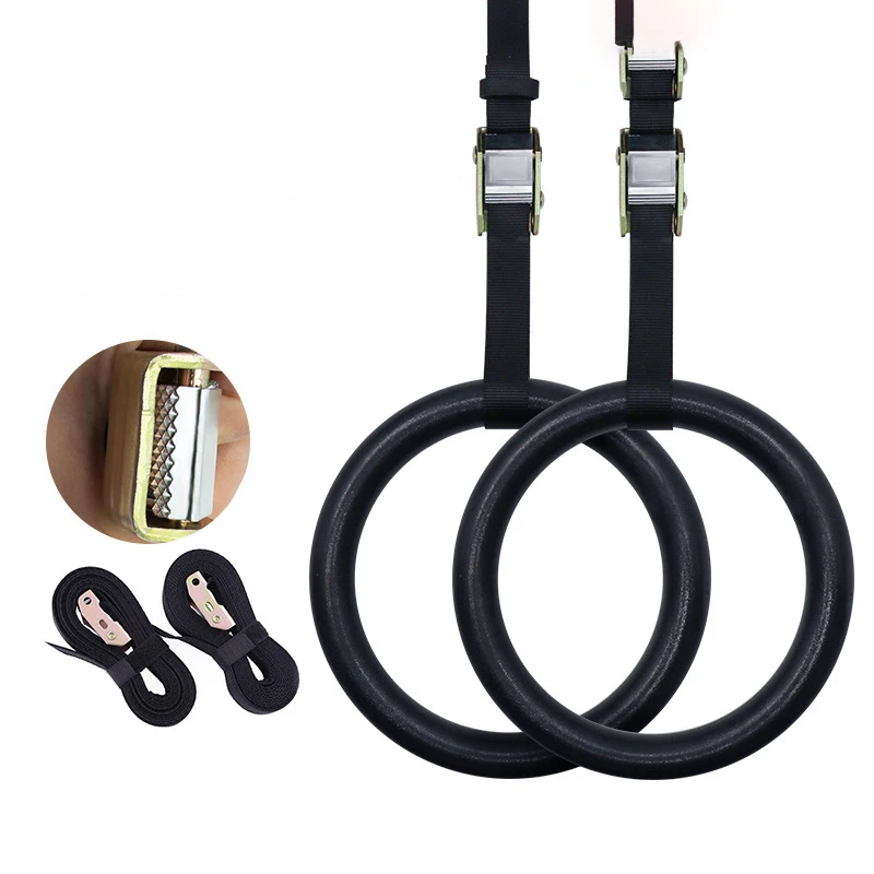 

Gymnastic Rings, Exercise Rings with Adjustable Straps Perfect for Workout, Strength Training Ring, Black