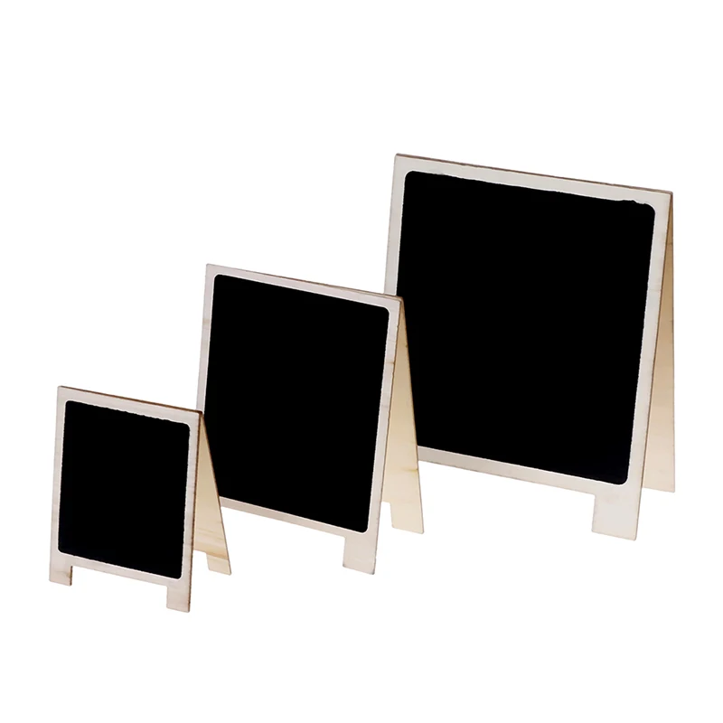 

Desktop Writing Boards Wood Tabletop Chalkboard Double Sided Blackboard Message Board Stationery Office Supplies Size L