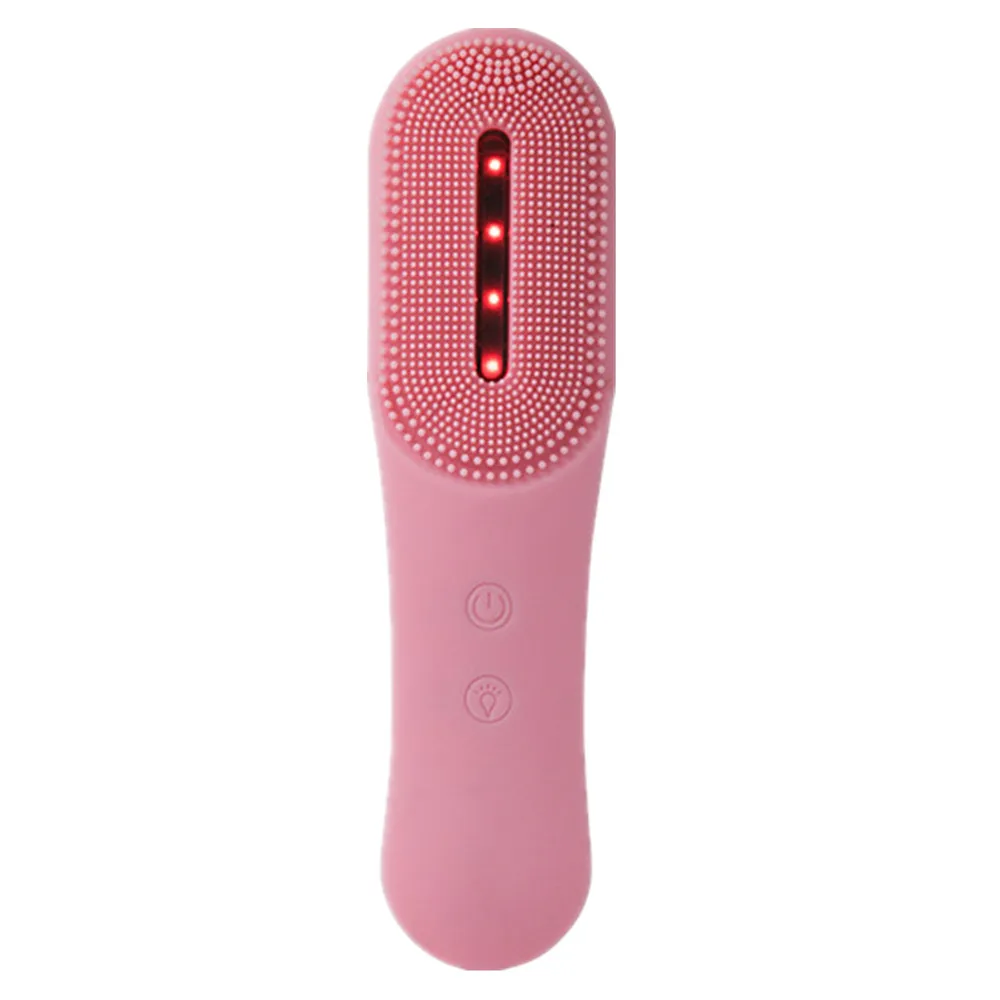

Massage Facial Cleansing Brush Vibration Mini Face Cleaner New Product Hot Sonic Deep Pore Cleaning Electric Waterproof Silicone, Pink,orange,dark green,light green