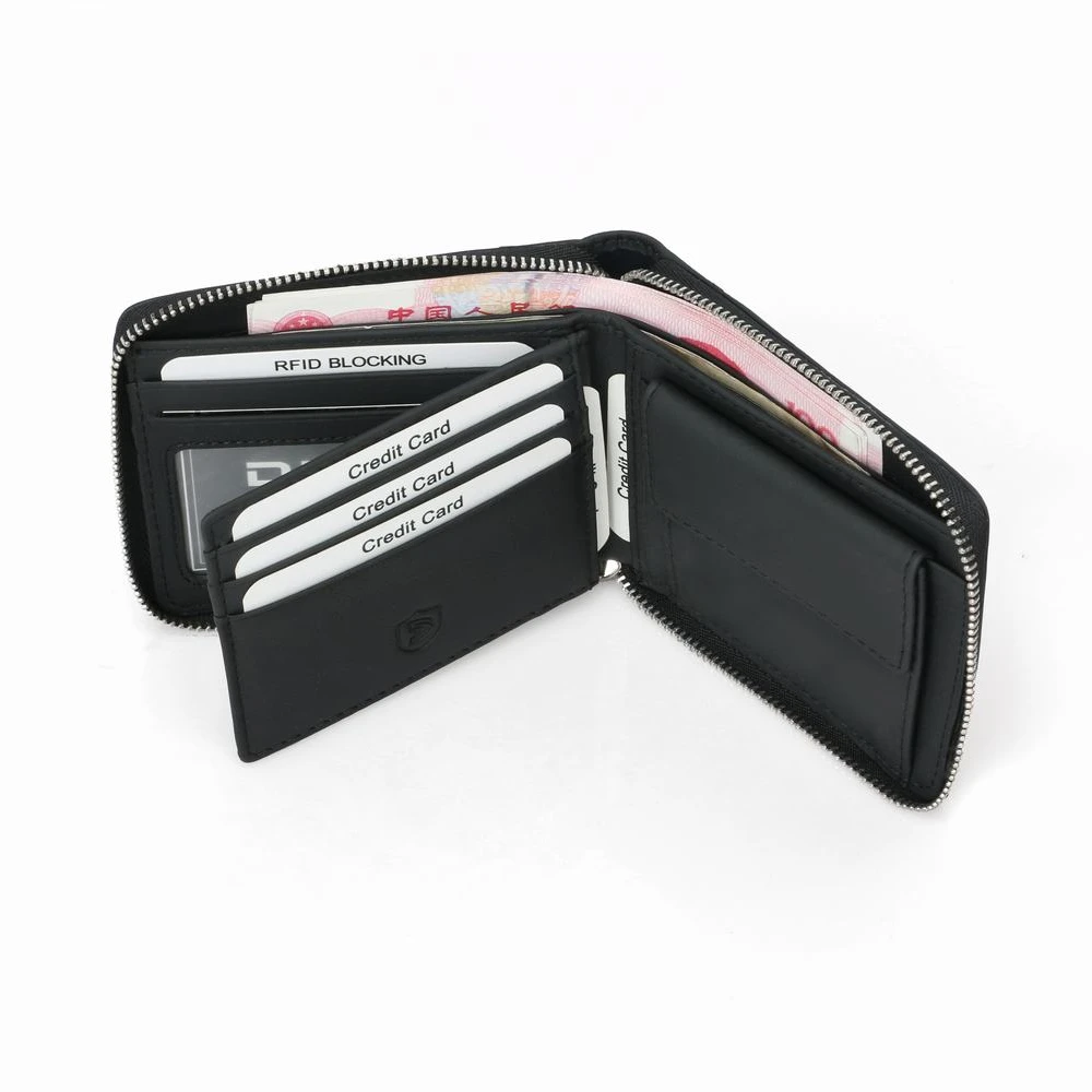 

Rfid Blocking First Layer Cowhide Genuine Leather Card Casual Wallets Short Card Holder Casual Wallets For Men, Customized color