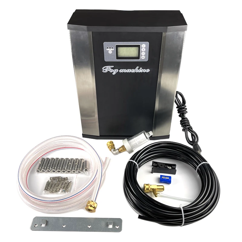 

High Pressure Misting Sprayer Pump On Wall Hanging Type For Water Sprayer Misting Cooling Fog Machine 0.3 L Kit, Grey