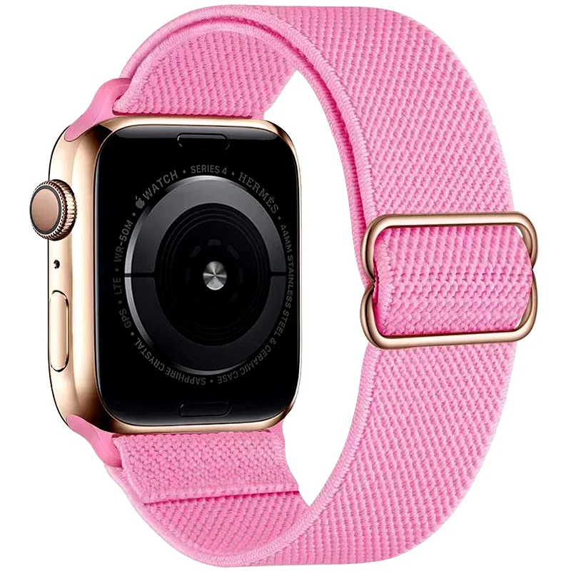 

Breathable Fabric Loop Replacement Sport Nylon Strap Band Solo Watchband with metal buckle for Apple Watch Series 5/4/3/2/1, Multi-color optional or customized