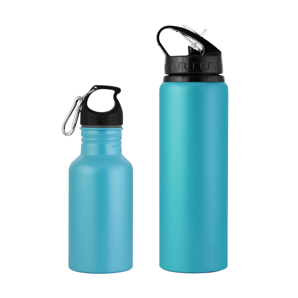 

500ml aluminum sport water bottle with carabiner, Red, brown,blue,green .etc
