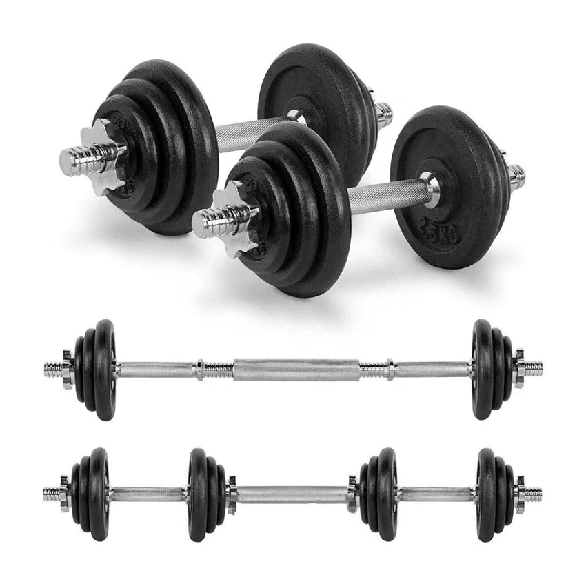 

Weight Lifting fitness training dumbbell exercises dumbbell sets 50 kg, Black