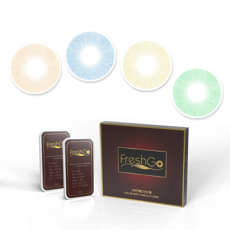 Freshgo  natural  contact lenses 14.20mm Diameter  Soft contact  Lenses Hardness  wholesale Color contact lenses