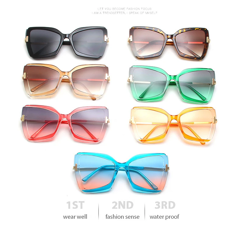 

2021 new sunglasses arrivals popular euroepan women fashionable oversize pc sunglasses, Picture