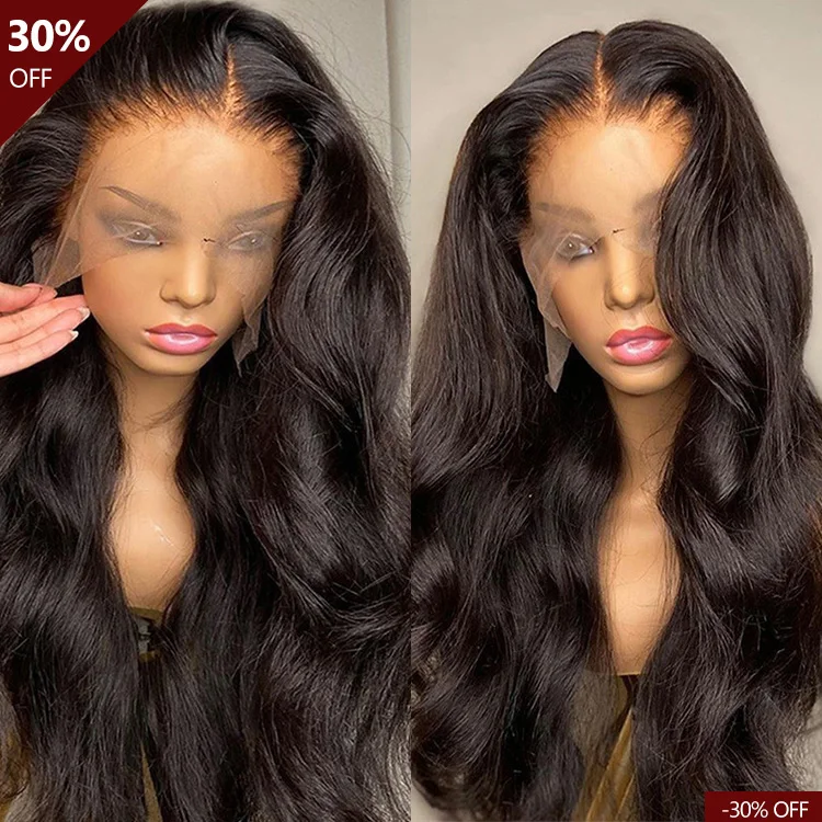 

32inch 100 % human hair body wave frontal wig Brazilian body wave human hair 13X4 Hd lace frontal body wave lace wig