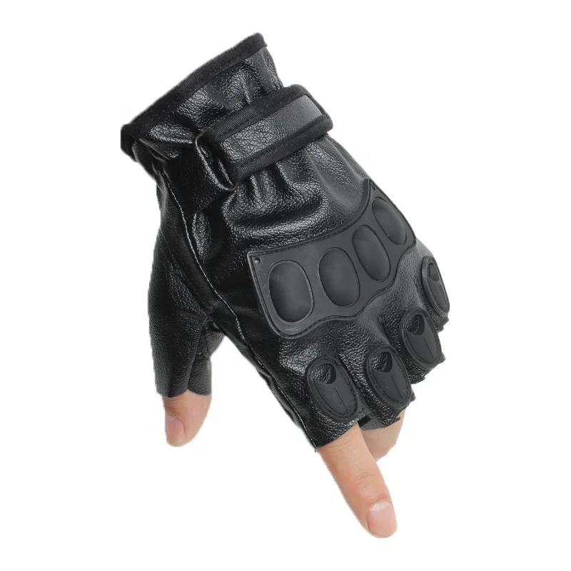 

Outdoor Sports Fitness Half Finger Motorcycle Leather Gloves Men Women Summer Tactical Military Outdoor Riding Driving Gloves, 2 colors available