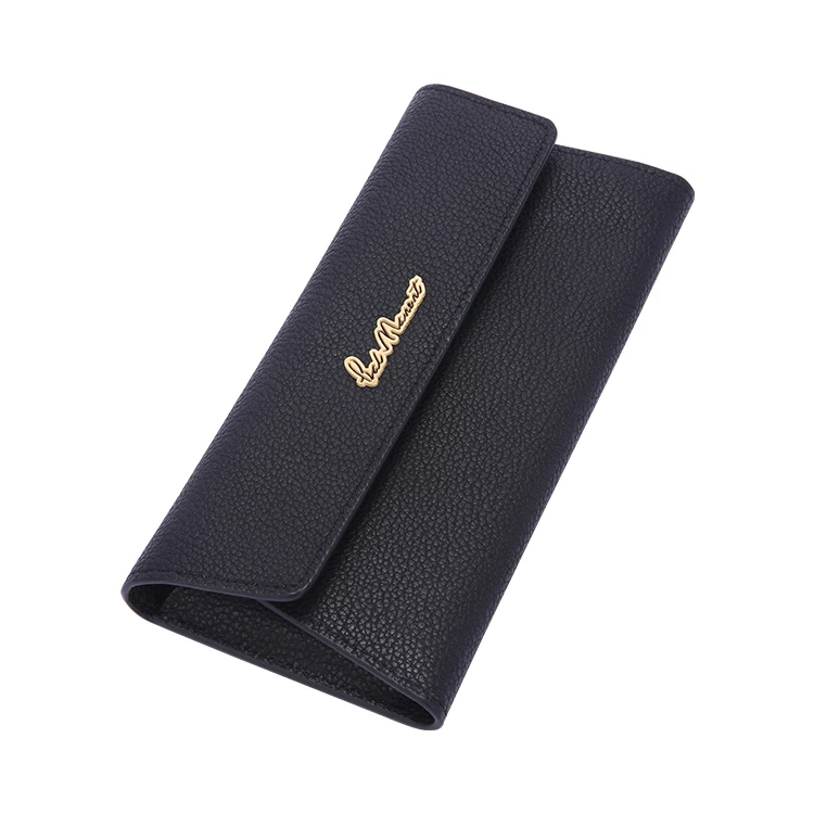 

100% genuine leather long wallet ladies women fashionable and casual purse long women's wallets leather wallets, Second grain leather