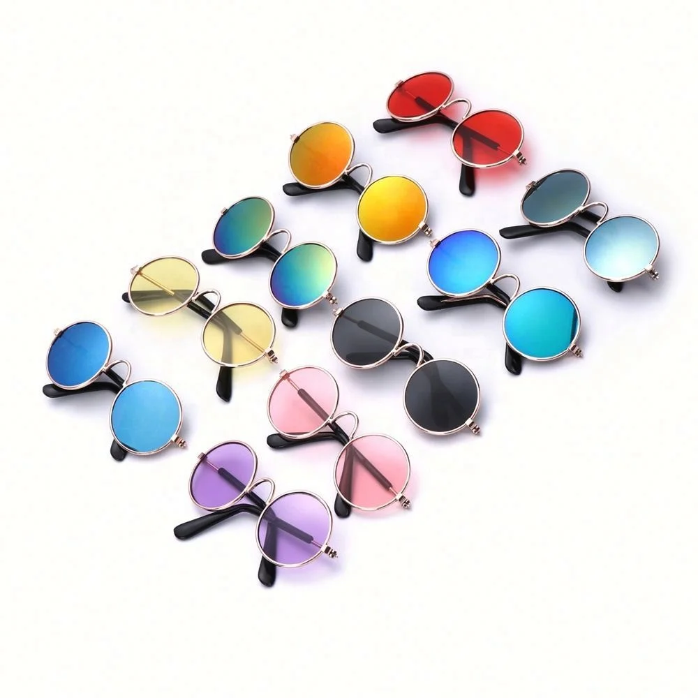 

Jhcentury Funny Cute Metal Round Pet Cats Dog Sunglasses