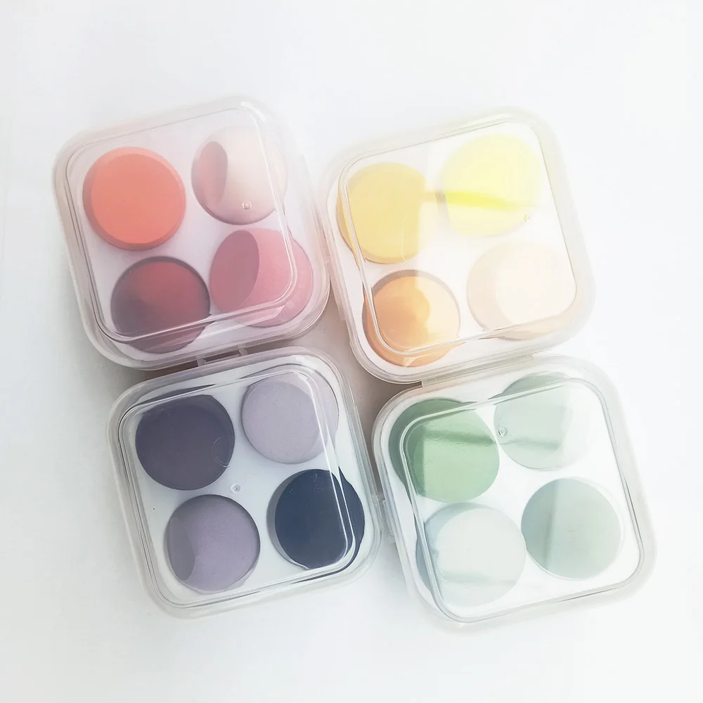 

Beaumaker 4pcs make up sponge set Latex Free makeup sponge blender hydrophilic Polyurethane Foundation Cosmetic Puff, 4 colors for option