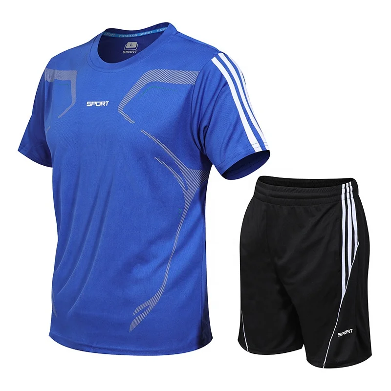 

Summer Running Sets Men Shirt Fitness Shorts Male Running Gym Training Plus Size sportswears Basketball Jersey