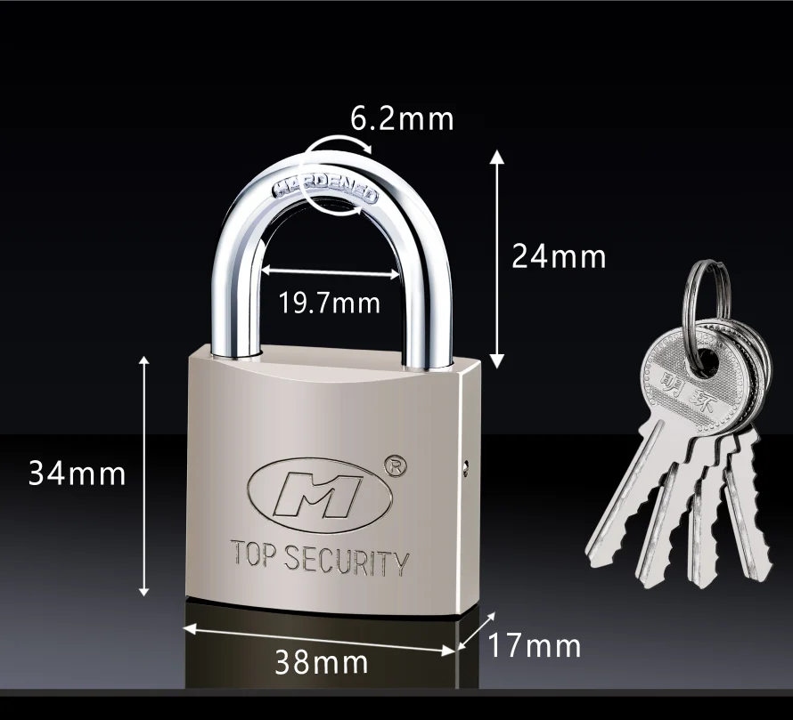 

Heavy Duty Nickel Plated locks keys Cadeado Pad Lock safe lock Candado 38mm Iron Padlock Lotes De Candados secure padlock