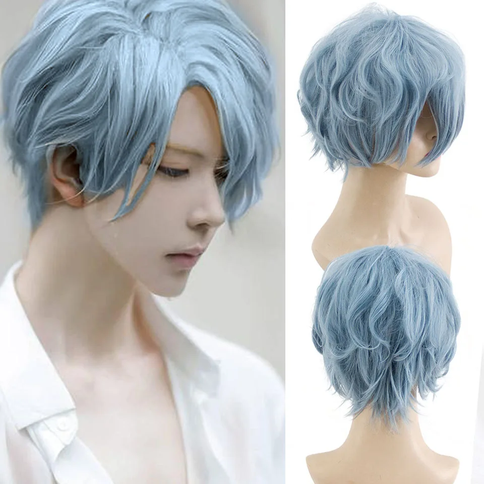 

Heat Resistant Synthetic Hair Wigs Anime Character Tomura Shigaraki Natural Hair Wig For Men, At shown