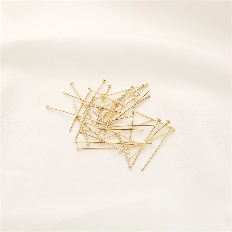 

Stylish designer pins 18K gold plating brass partysu jewellery raw materials factory outlet T type Flat Pins