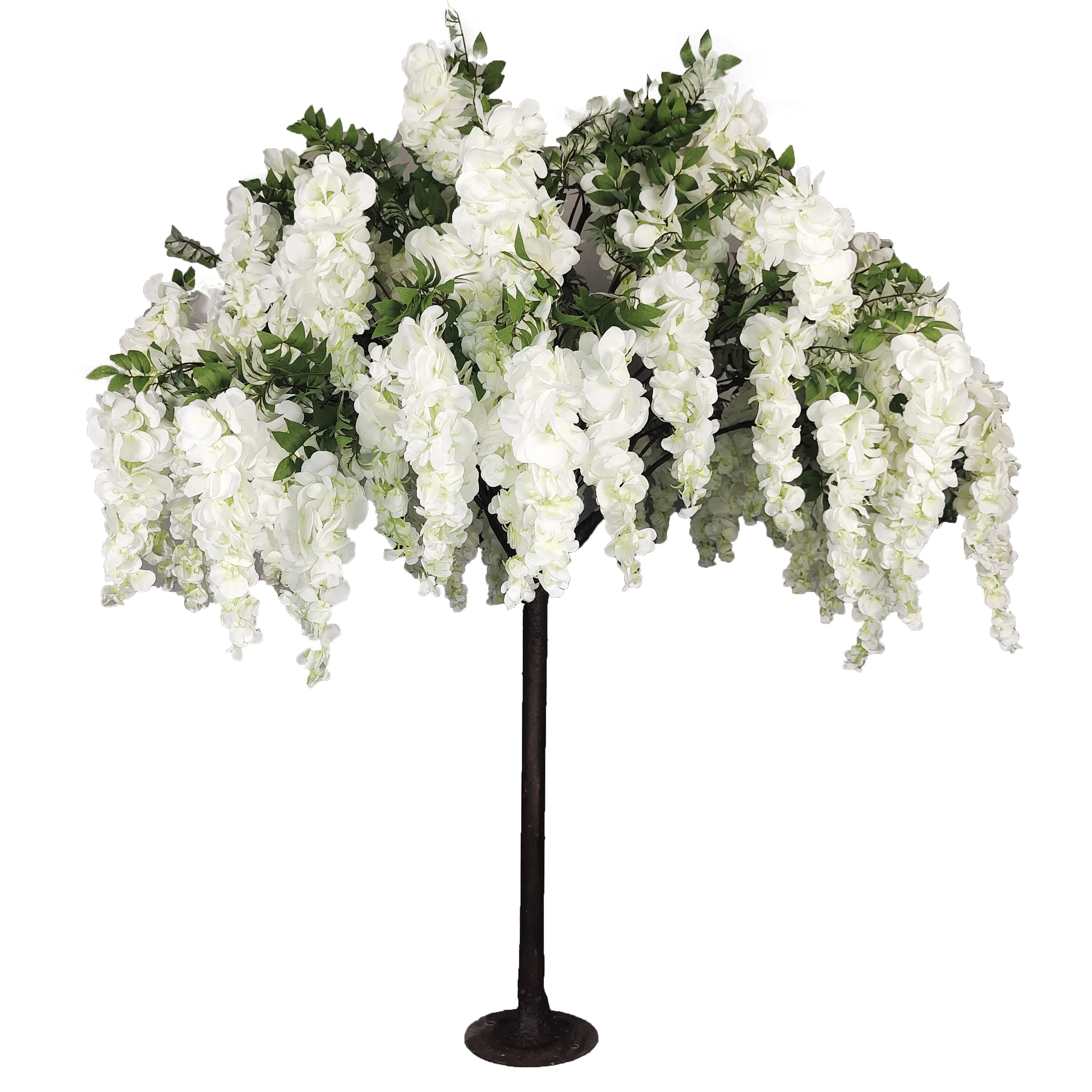 

Fake Tree 60 Inch 150cm Large Plant Decor Rose Tree Artificial White Wisteria Flower Tree for Wedding Decoration, White, pink, purple and so on