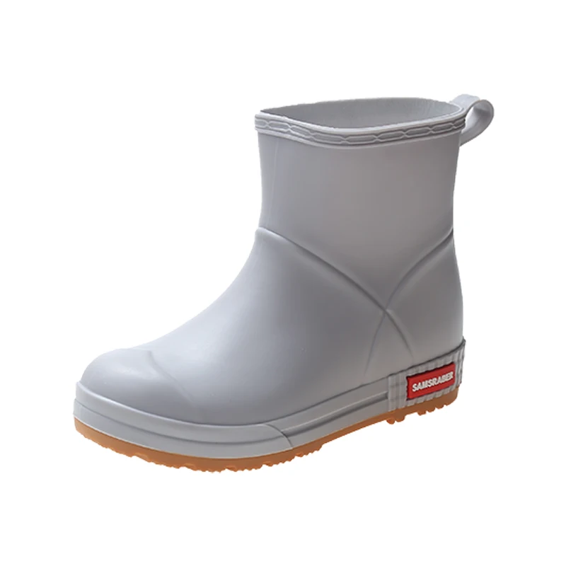 

4cm Heel Fashion Rain Boots for Girls Students Children's Waterproof Anti-Slippery Women's Outdoor Working Trendy Rainboots