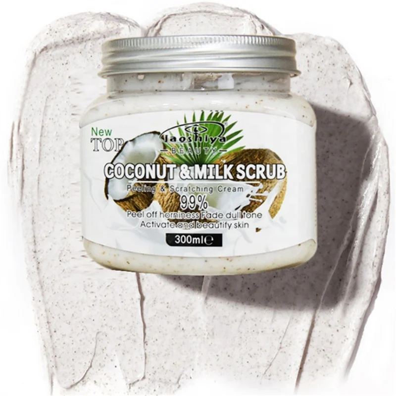 

Face Body Bathing Exfoliating Coconut Scrub Improves goose bumps Deep cleansing blackheads large pores acne-prone oily skin OEM
