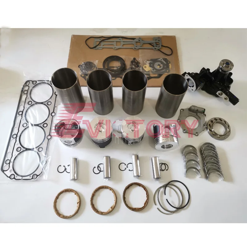 

For Yanmar Overhaul 4TNV84-T 4TNV84T 4TNV84 rebuild kit engine bearing gakset piston liner + water pump