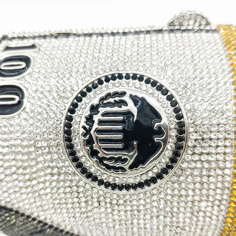 diamond money clutch purse