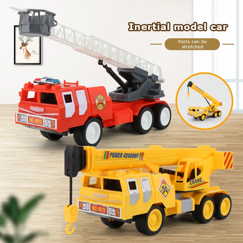 

Inertial Truck Fire Fighting Car Friction Model Car Toy for Kids, Multi-colors