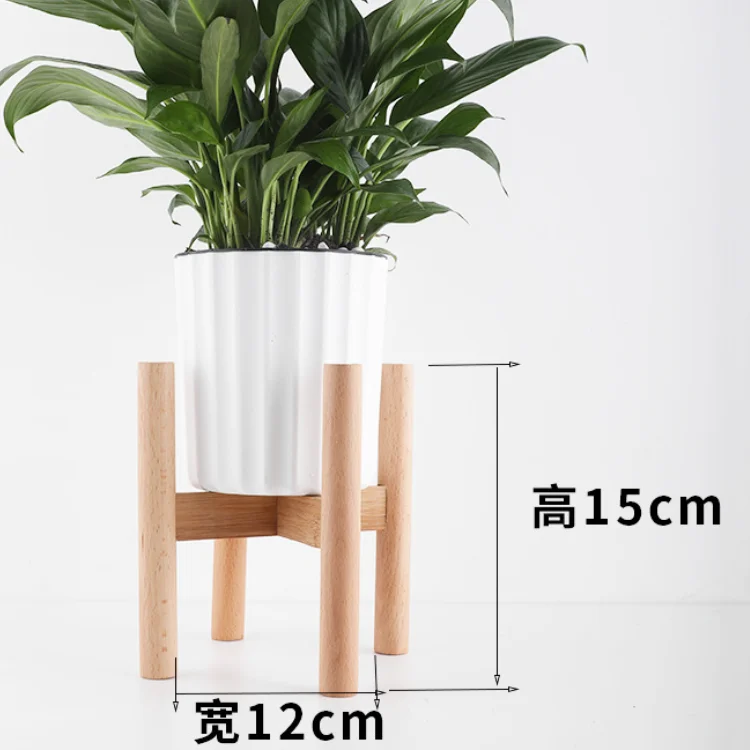 

Shusenlin Factory Direct Sale 16Cm Plant Pot With Wood Stand