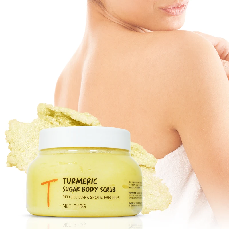 

Hot Selling Turmeric Scrub Natural Body Sugar Scrub Exfoliate Skin Whitening Body Scrub