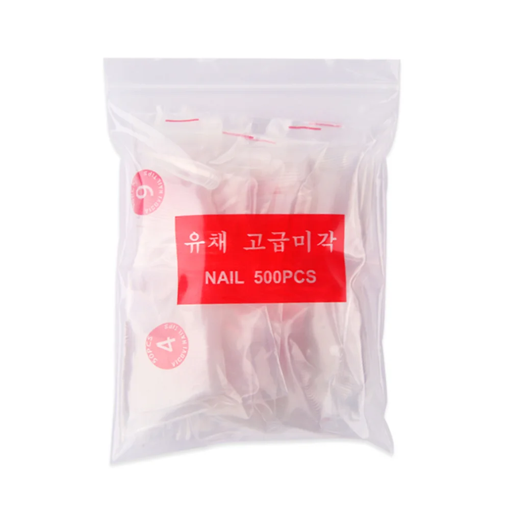 

BIN 500Pcs Fake Nails Half Cover False Nail Tips With Bag