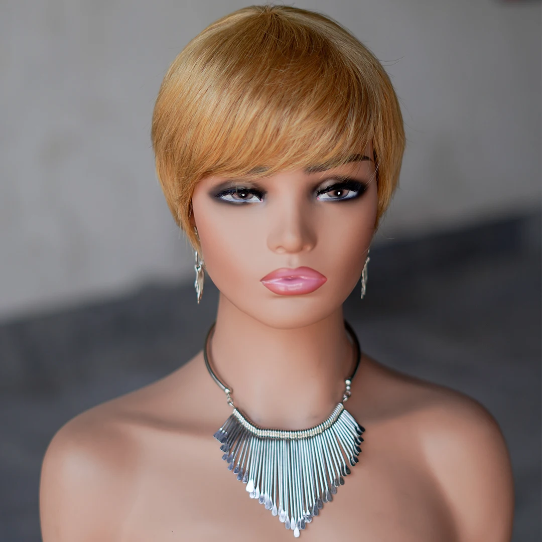Hot Selling Glueless Pixie Wig Black Woman Perucas Cabelo Humano Original Machine Wig Human Hair Wigs for Black Women