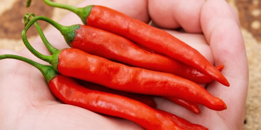 Serrano chili plant growing in a garden