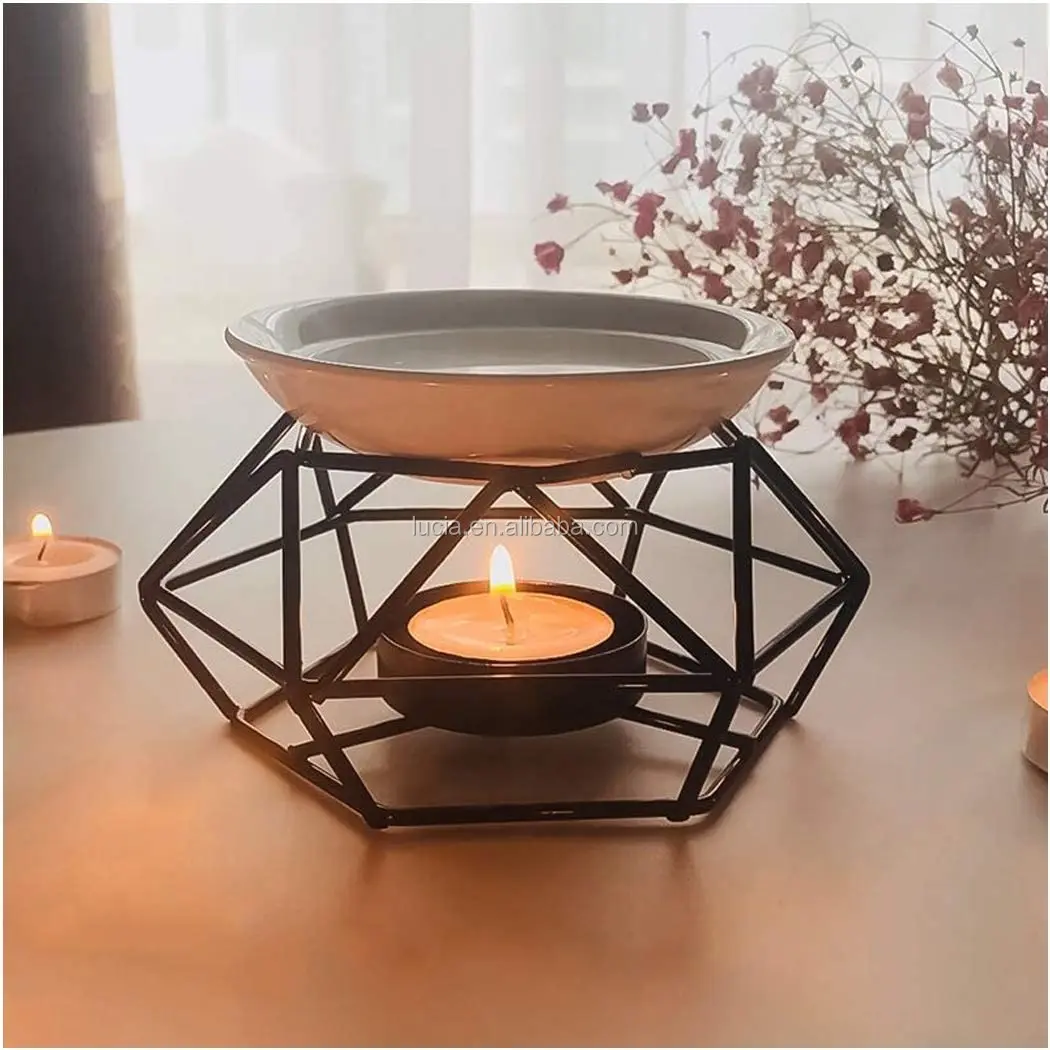 Ceramic Tealight Candle Holder Oil Burner Essential Oil Incense Furnace Home Decoration European 7193