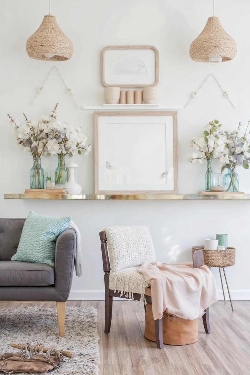 Happy family enjoying a beautifully decorated, family-friendly living room