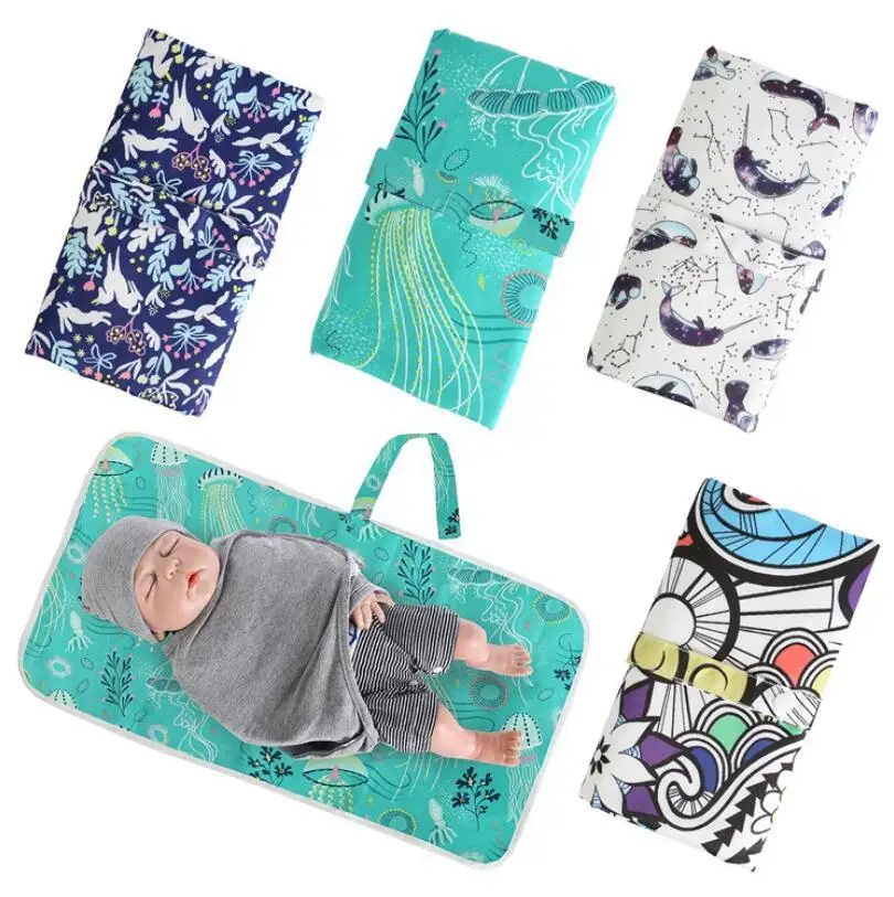 

Hot Selling Multi Function Newborn Diaper Change Mat Portable Travel Nappy Diaper Changing Pad Waterproof Baby Floor Mat