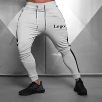 

Custom Light Gray Mens Cotton Athletic Track Pants Fitness Sport Joggers Sweatpants