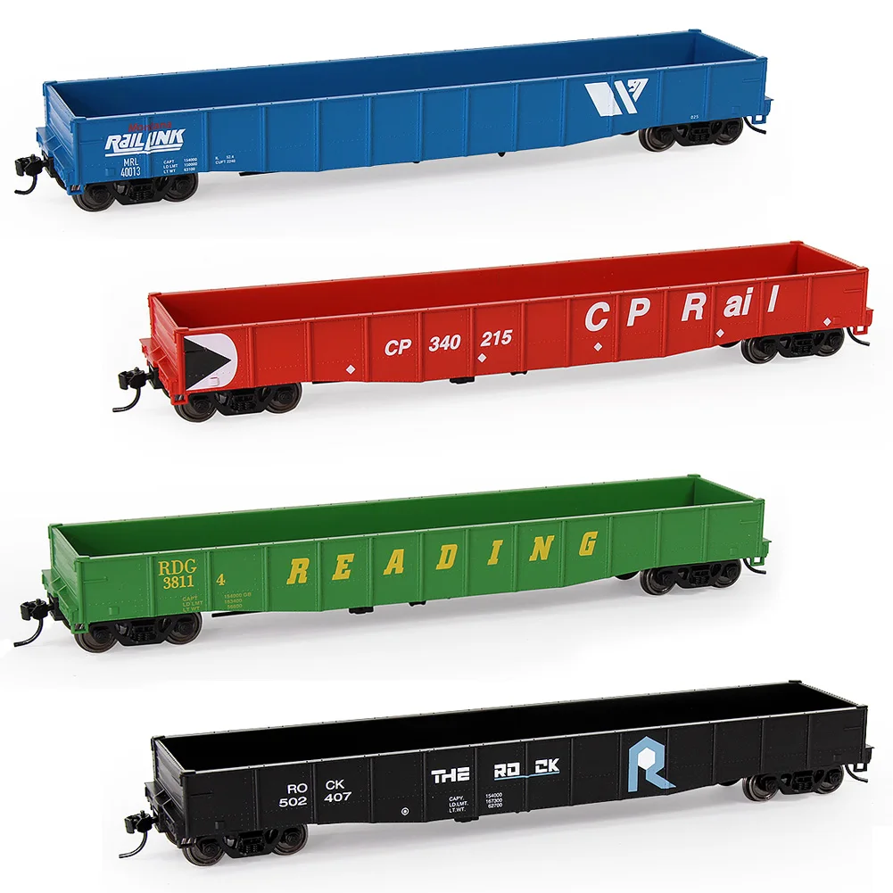 

C8743 Model Train Railway Layout 1:87 HO Scale 53ft Low-side Gondola Car Railway Wagons