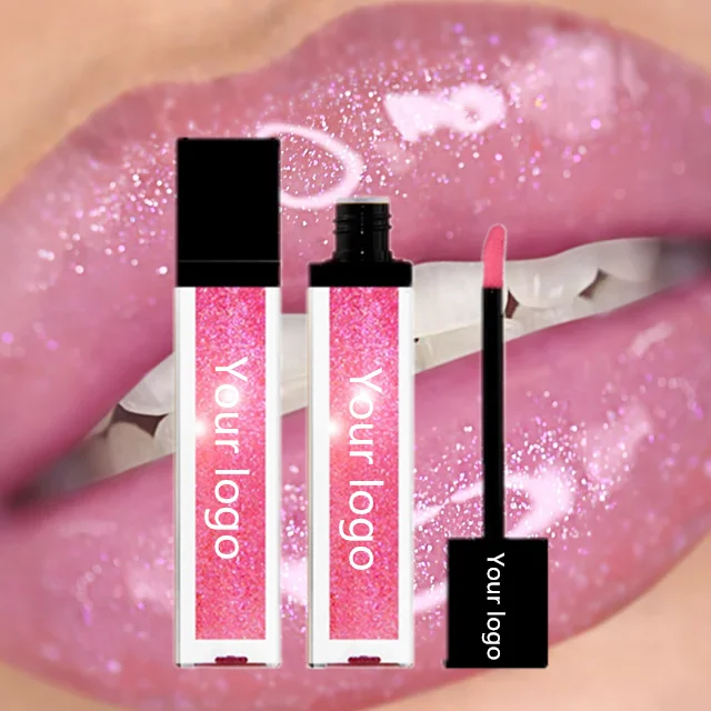 

2021 New Wholesales Glitter Vegan Nude Makeup Vendors Custom Logo Private Label Lipgloss Lip Gloss