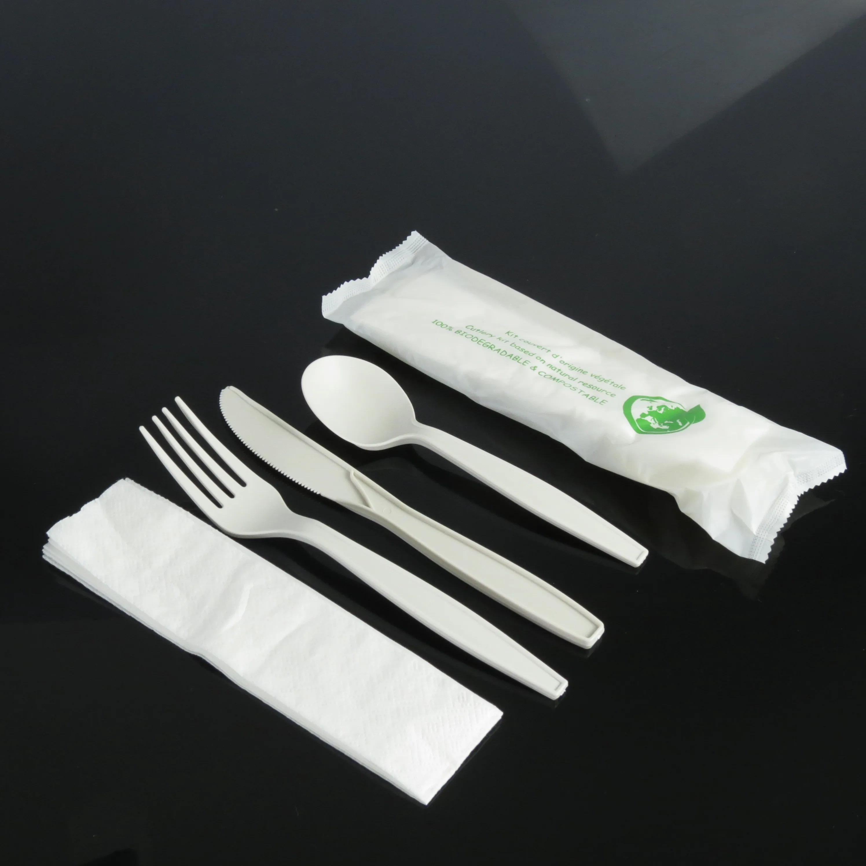 

EcoNewLeaf 7 inch Biodegradable Utensil Set Compostable PLA Cutlery Kit