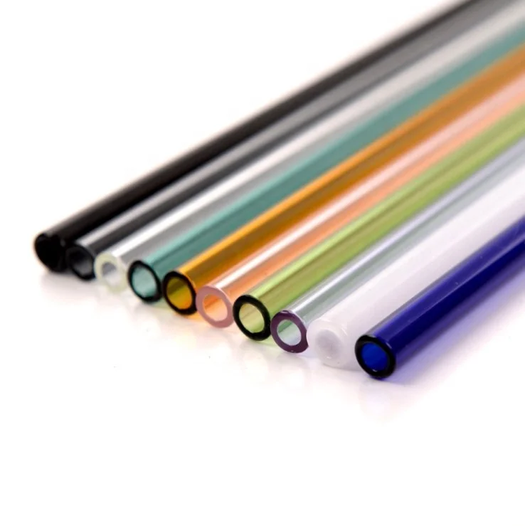 

Reusable Pyrex Straight Glass Drinking Straw, Customized color