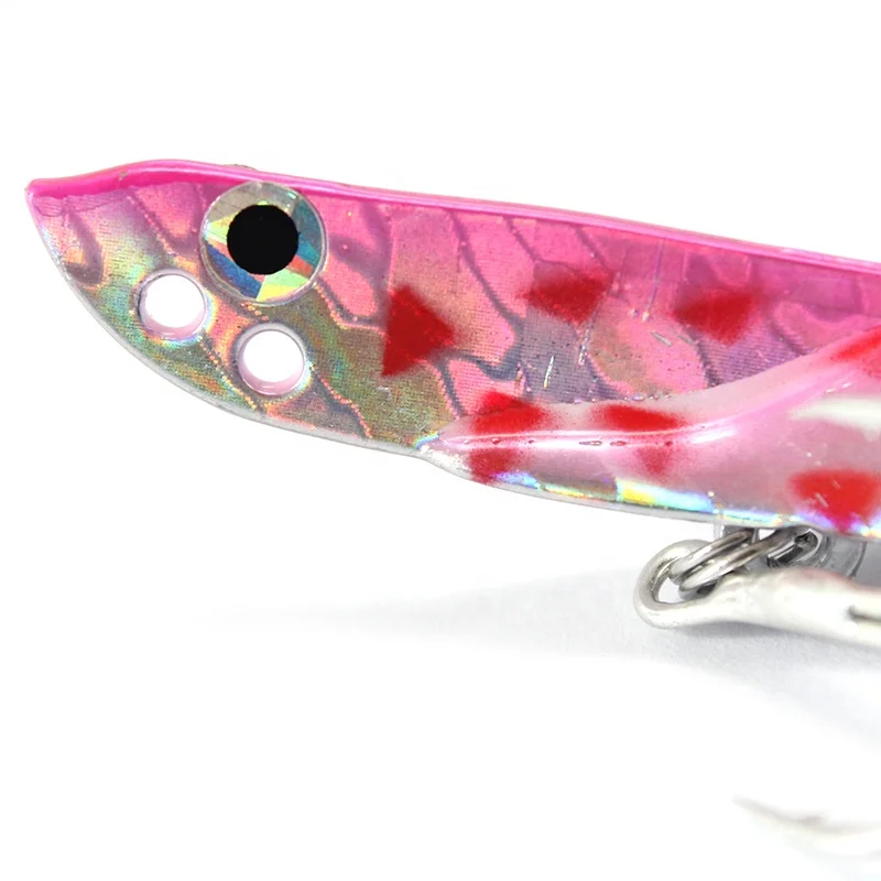 

Wholesale in stock VIB lure bait spined iron plate zinc alloy material vib sinking fishing lure for boat fishing freshwater, 5 colors