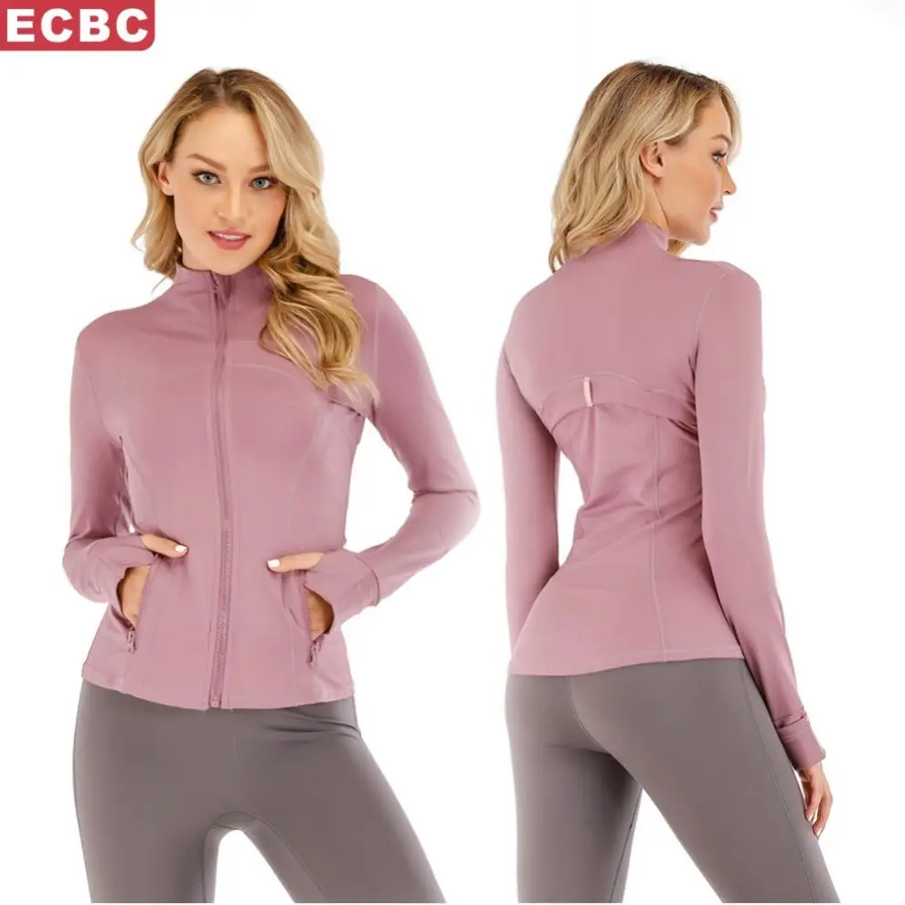 

Wholesale Lulu Lemon Casual Wear Long-Sleeve Sweat-Wicking Sports Fitness Slim Winter Outdoor Women's Yoga Jacket Zipper Coats, 33 colors