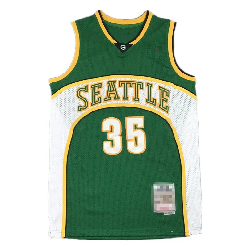 

In Stock Summer Breathable mens tank top fitness Custom Stitched Seattle Supersonic Basketball Jerseys Embroidery Jersey, Pictures