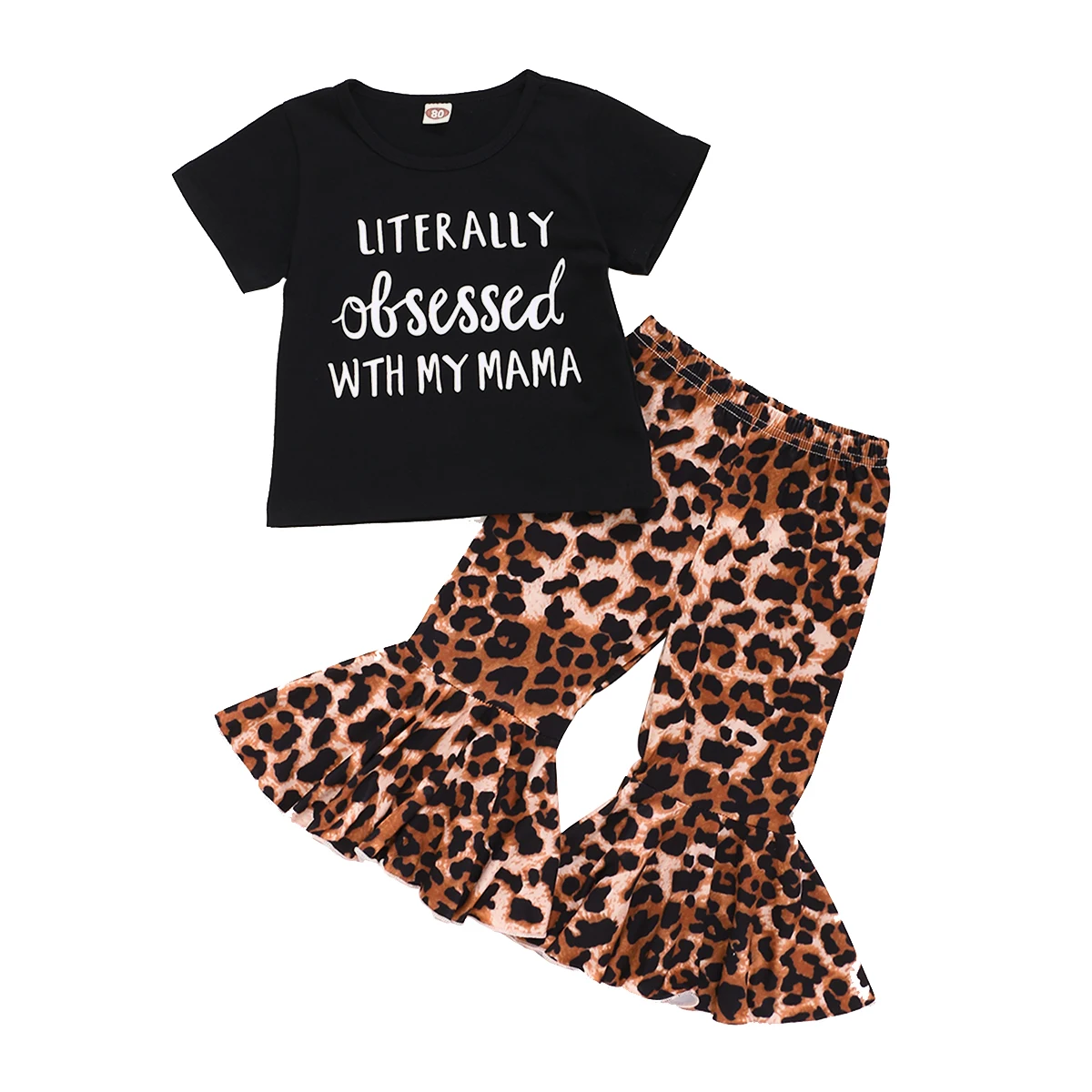 

Amazon Hot Selling 2Pcs T shirt and Pants Baby Girls Clothing Sets Clothes Summer New born Baby Clothes Set Print Baby Girl Set, Mix color