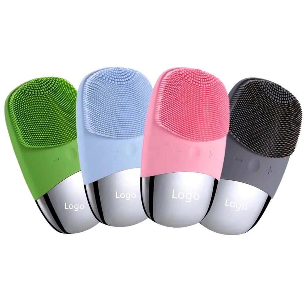 

3 IN 1 Vibration Facial Cleansing Brush Silicone Sonic Face Cleanser Brush