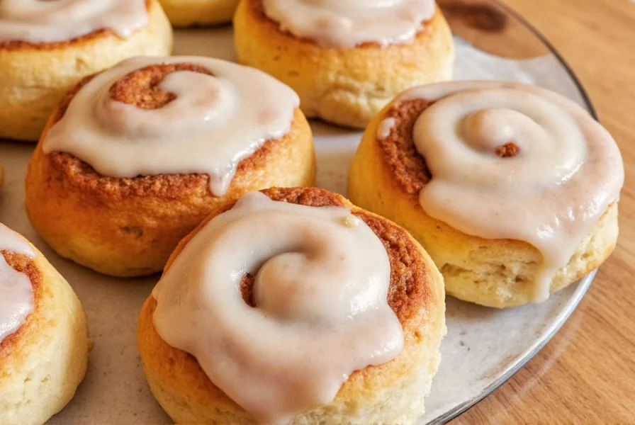 Assortment of creative Texas cinnamon roll variations including pecan praline and blueberry bourbon flavors