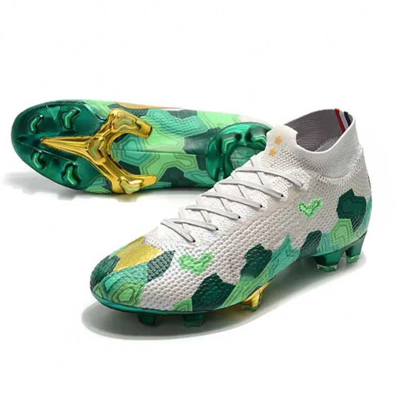 

New arrival Training football shoes high quality Turf football cleats low MOQ drop shipping, Green