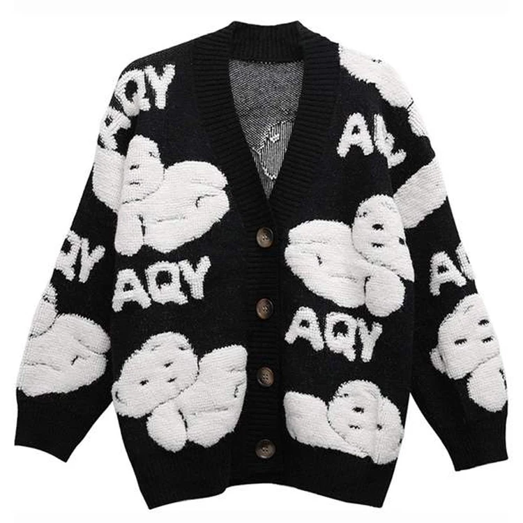 

DiZNEW Customize Logo Pullover Cotton Chenille Patch Jacquard Knitted College Letterman Sweater Man, Red/gray/yellowblack