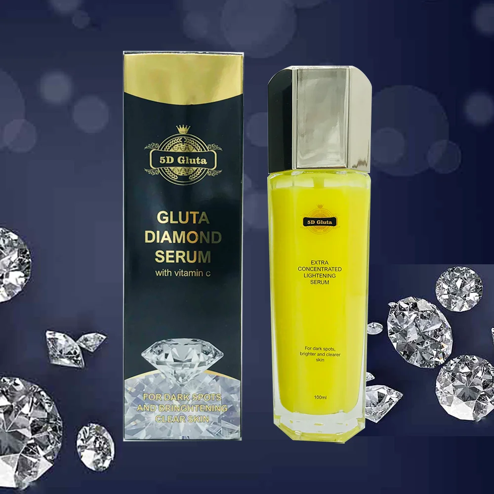 

Natural Organic 5D Gluta Diamond Serum With Vitamin C Remove Dark Spots And Brightening Clear Skin More Radiant