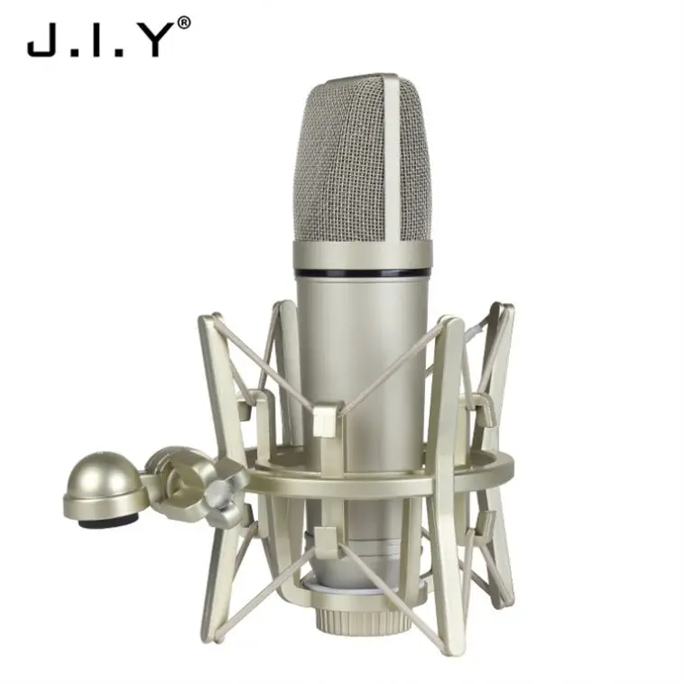 

U87 Large Diaphragm Karaoke Sing Recording Microphone Video Conference Microphone Kit, Champagne